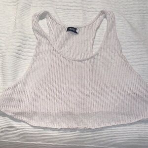 BDG Cream Mesh Tank Top
